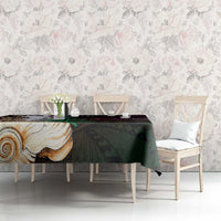 New Caledonia Kanaky Personalized Tablecloth Kagu Bird Emblem - Polynesian Pride