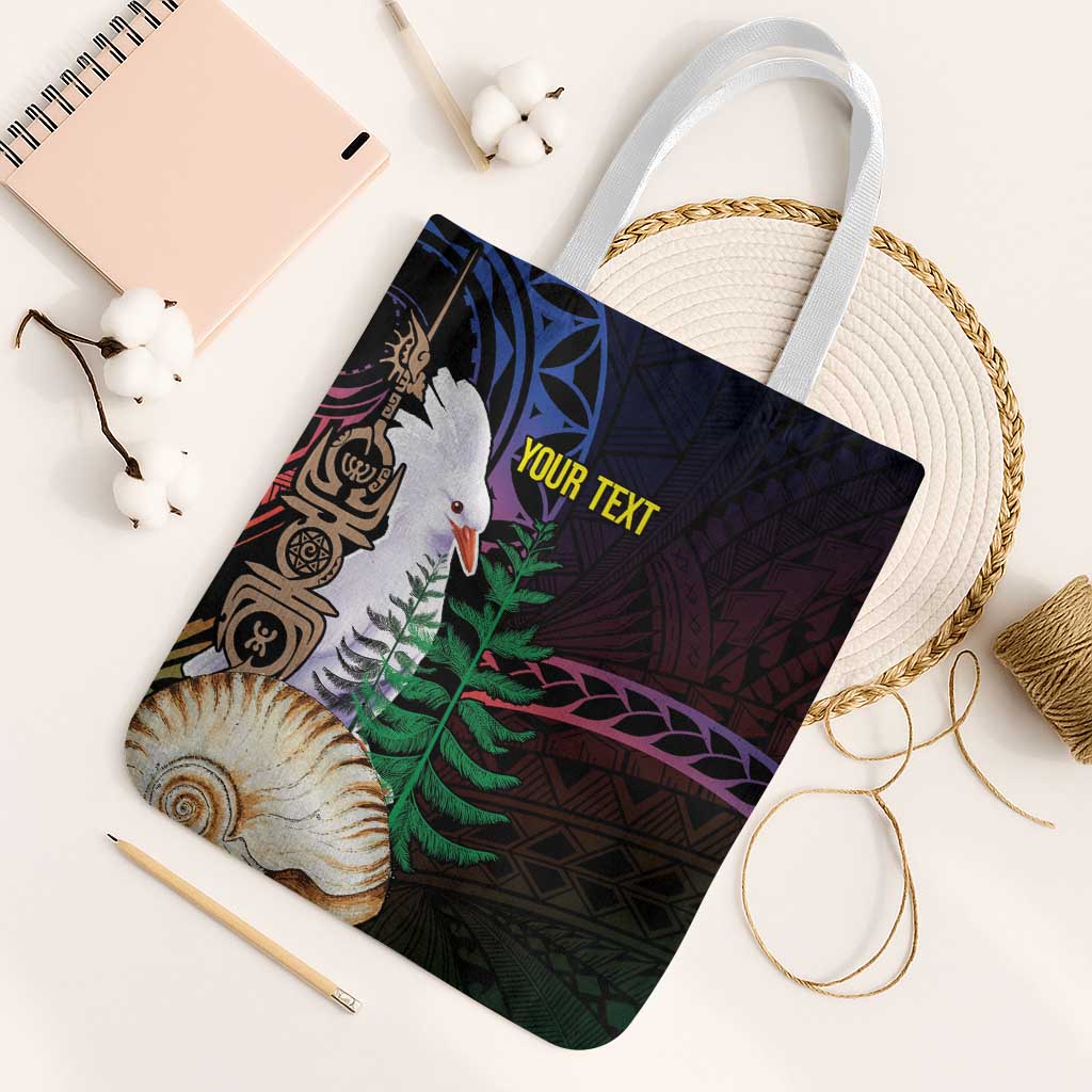 New Caledonia Kanaky Personalized Tote Bag Kagu Bird Emblem - Polynesian Pride