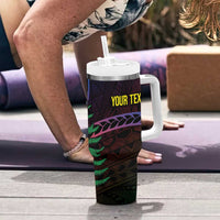 New Caledonia Kanaky Personalized Tumbler With Handle Kagu Bird Emblem - Polynesian Pride