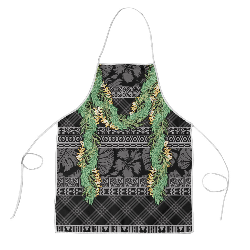 Hawai'i Paniolo Maile Twisted Lei Apron Obsidian Black LT7 Black - Polynesian Pride