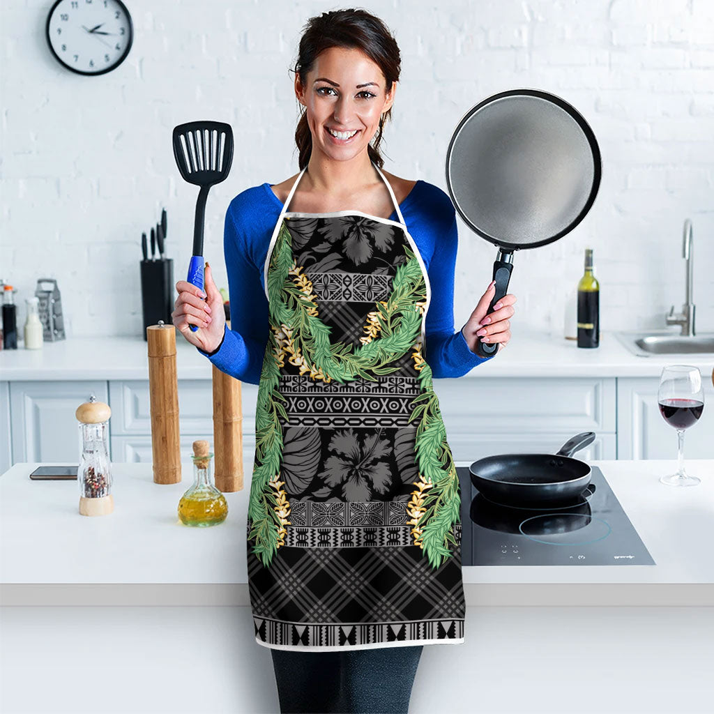 Hawai'i Paniolo Maile Twisted Lei Apron Obsidian Black LT7 - Polynesian Pride