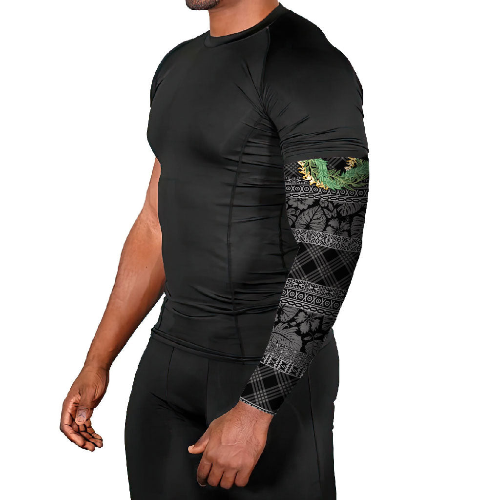 Hawai'i Paniolo Maile Twisted Lei Arm Sleeves Obsidian Black LT7 - Polynesian Pride