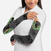 Hawai'i Paniolo Maile Twisted Lei Arm Sleeves Obsidian Black LT7 - Polynesian Pride