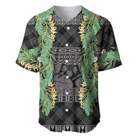Hawai'i Paniolo Maile Twisted Lei Baseball Jersey Obsidian Black LT7 Black - Polynesian Pride