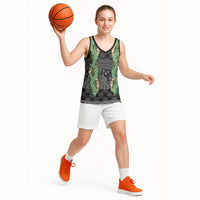 Hawai'i Paniolo Maile Twisted Lei Basketball Jersey Obsidian Black LT7 - Polynesian Pride
