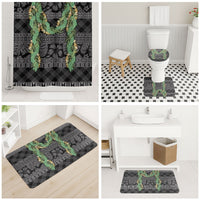 Hawai'i Paniolo Maile Twisted Lei Bathroom Set Obsidian Black LT7 - Polynesian Pride