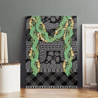 Hawai'i Paniolo Maile Twisted Lei Canvas Wall Art Obsidian Black LT7 - Polynesian Pride