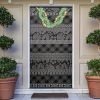 Hawai'i Paniolo Maile Twisted Lei Door Cover Obsidian Black LT7 Black - Polynesian Pride