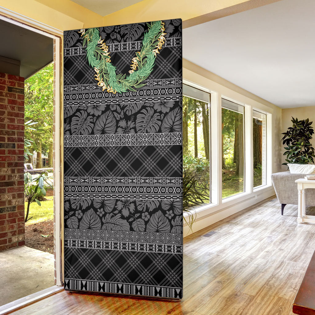 Hawai'i Paniolo Maile Twisted Lei Door Cover Obsidian Black LT7 - Polynesian Pride