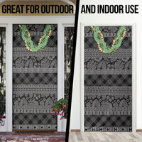 Hawai'i Paniolo Maile Twisted Lei Door Cover Obsidian Black LT7 - Polynesian Pride