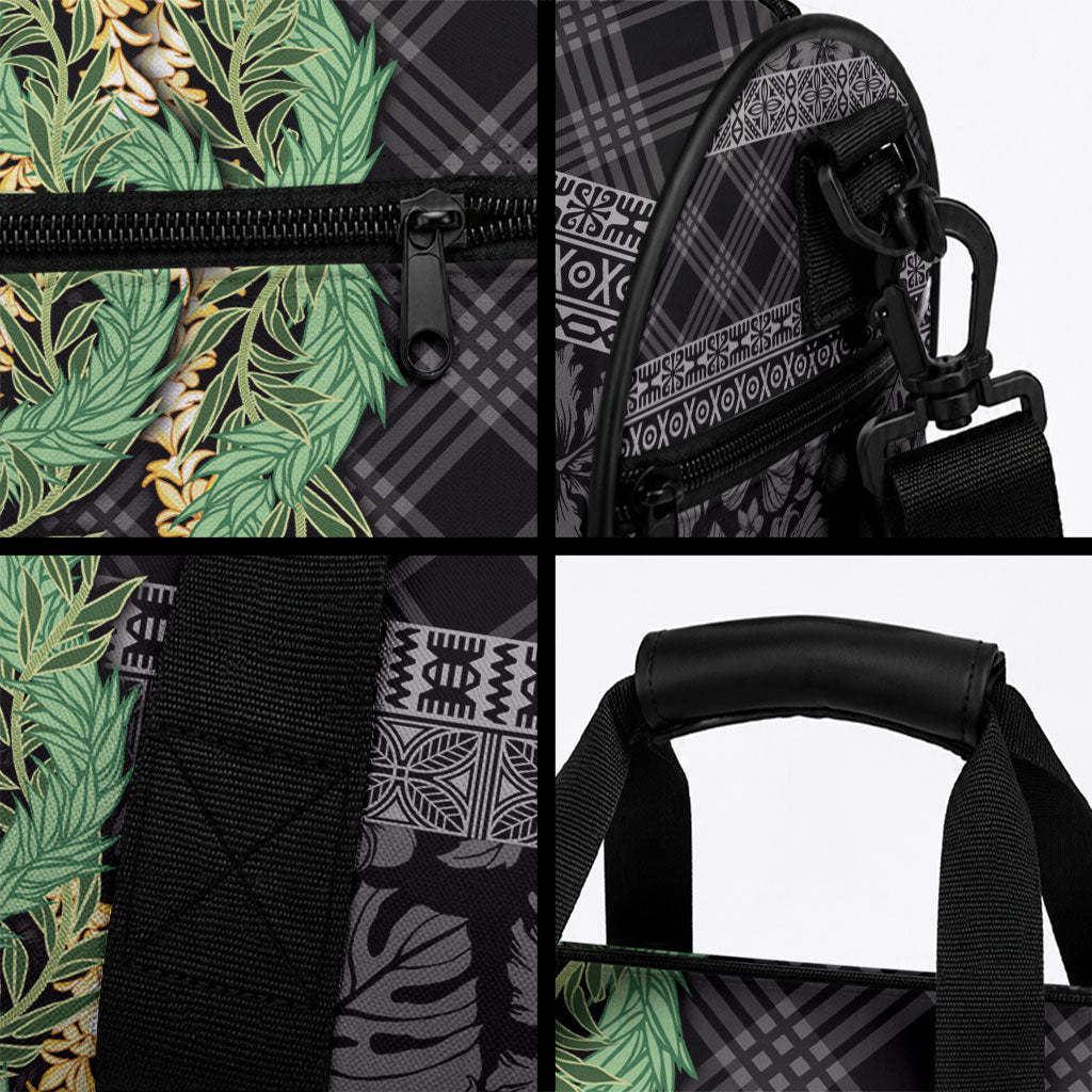 Hawai'i Paniolo Maile Twisted Lei Duffle Bag Obsidian Black