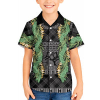Hawai'i Paniolo Maile Twisted Lei Hawaiian Shirt Obsidian Black LT7 - Polynesian Pride