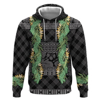 Hawai'i Paniolo Maile Twisted Lei Hoodie Obsidian Black LT7 Pullover Hoodie Black - Polynesian Pride