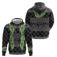 Hawai'i Paniolo Maile Twisted Lei Hoodie Obsidian Black LT7 - Polynesian Pride
