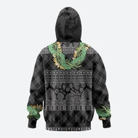 Hawai'i Paniolo Maile Twisted Lei Hoodie Obsidian Black LT7 - Polynesian Pride