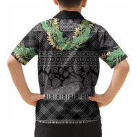 Hawai'i Paniolo Maile Twisted Lei Kid Hawaiian Shirt Obsidian Black LT7 - Polynesian Pride