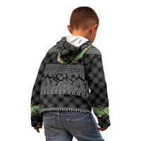 Hawai'i Paniolo Maile Twisted Lei Kid Hoodie Obsidian Black LT7 - Polynesian Pride