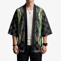 Hawai'i Paniolo Maile Twisted Lei Kimono Obsidian Black LT7 - Polynesian Pride