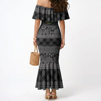 Hawai'i Paniolo Maile Twisted Lei Mermaid Dress Obsidian Black LT7 - Polynesian Pride