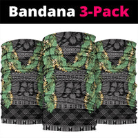 Hawai'i Paniolo Maile Twisted Lei Neck Gaiter Obsidian Black LT7 package One Size: 25*50cm Black - Polynesian Pride