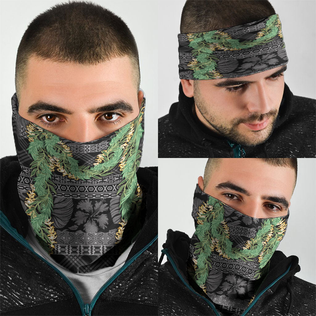 Hawai'i Paniolo Maile Twisted Lei Neck Gaiter Obsidian Black LT7 - Polynesian Pride