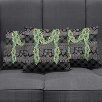Hawai'i Paniolo Maile Twisted Lei Pillow Cover Obsidian Black LT7 - Polynesian Pride