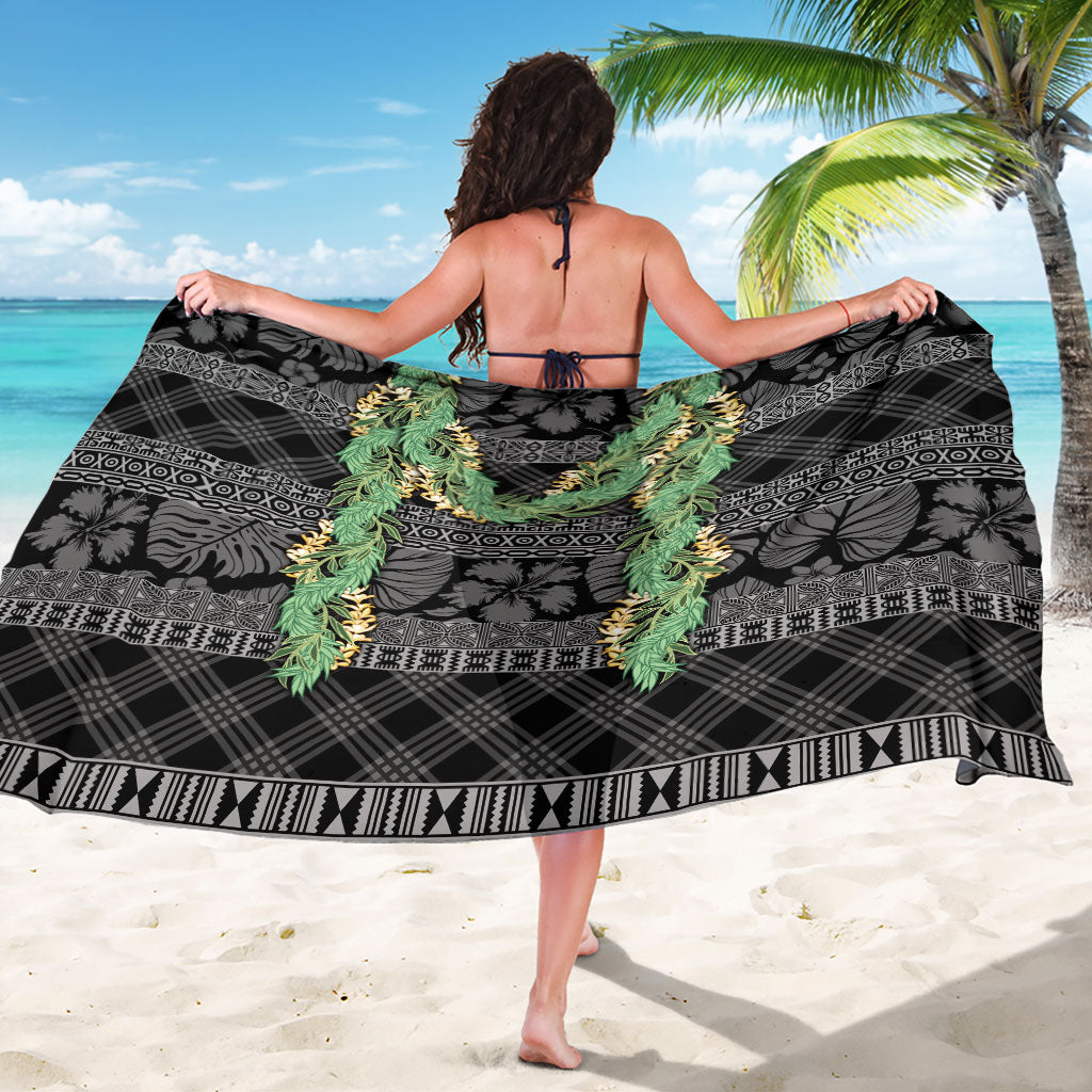 Hawai'i Paniolo Maile Twisted Lei Sarong Obsidian Black LT7 - Polynesian Pride