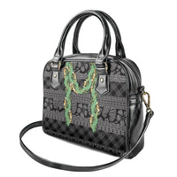 Hawai'i Paniolo Maile Twisted Lei Shoulder Handbag Obsidian Black LT7 - Polynesian Pride