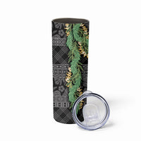 Hawai'i Paniolo Maile Twisted Lei Skinny Tumbler Obsidian Black LT7 - Polynesian Pride
