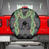 Hawai'i Paniolo Maile Twisted Lei Spare Tire Cover Obsidian Black LT7 - Polynesian Pride