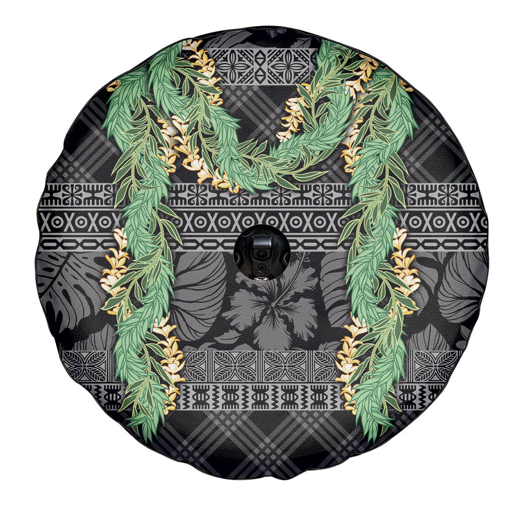Hawai'i Paniolo Maile Twisted Lei Spare Tire Cover Obsidian Black LT7 - Polynesian Pride