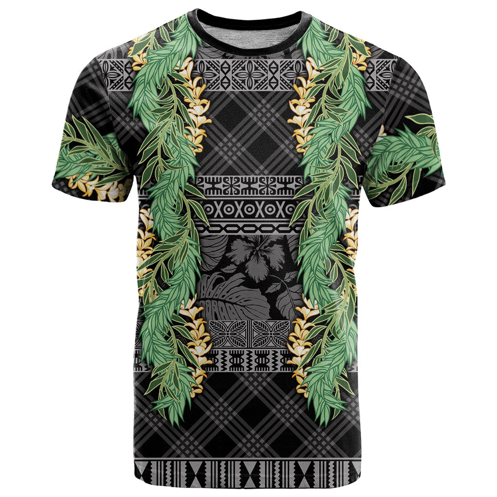 Hawai'i Paniolo Maile Twisted Lei T Shirt Obsidian Black LT7 Black - Polynesian Pride