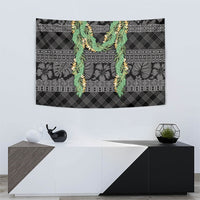 Hawai'i Paniolo Maile Twisted Lei Tapestry Obsidian Black LT7 - Polynesian Pride