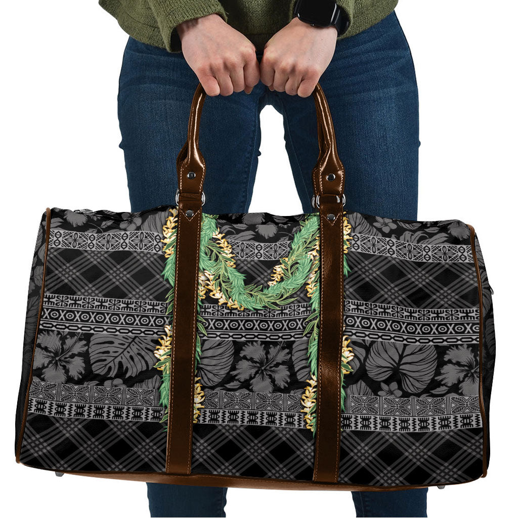 Hawai'i Paniolo Maile Twisted Lei Travel Bag Obsidian Black LT7 Black - Polynesian Pride