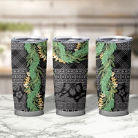 Hawai'i Paniolo Maile Twisted Lei Tumbler Cup Obsidian Black LT7 - Polynesian Pride