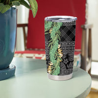 Hawai'i Paniolo Maile Twisted Lei Tumbler Cup Obsidian Black LT7 - Polynesian Pride