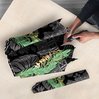 Hawai'i Paniolo Maile Twisted Lei Umbrella Obsidian Black LT7 - Polynesian Pride