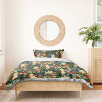 New Zealand Christmas Bedding Set Romantic Tui Birds on Pohutukawa - Ivory - Polynesian Pride