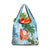 Polynesian Grocery Bag Tropical Santa - Plumeria Turquoise Vintage
