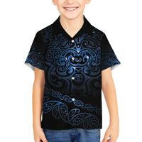 New Zealand Matariki Family Matching Puletasi Dress and Hawaiian Shirt Cosmic Style LT7 Son's Shirt Galaxy - Polynesian Pride