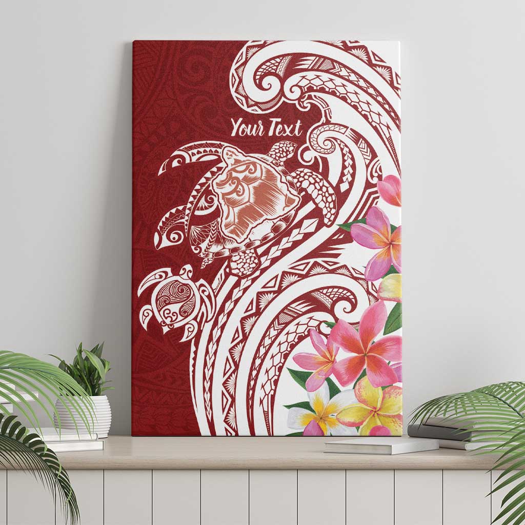 Aloha Hawaii Island Personalized Canvas Wall Art Crimson Dreamy Turtle