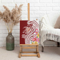 Aloha Hawaii Island Personalized Canvas Wall Art Crimson Dreamy Turtle