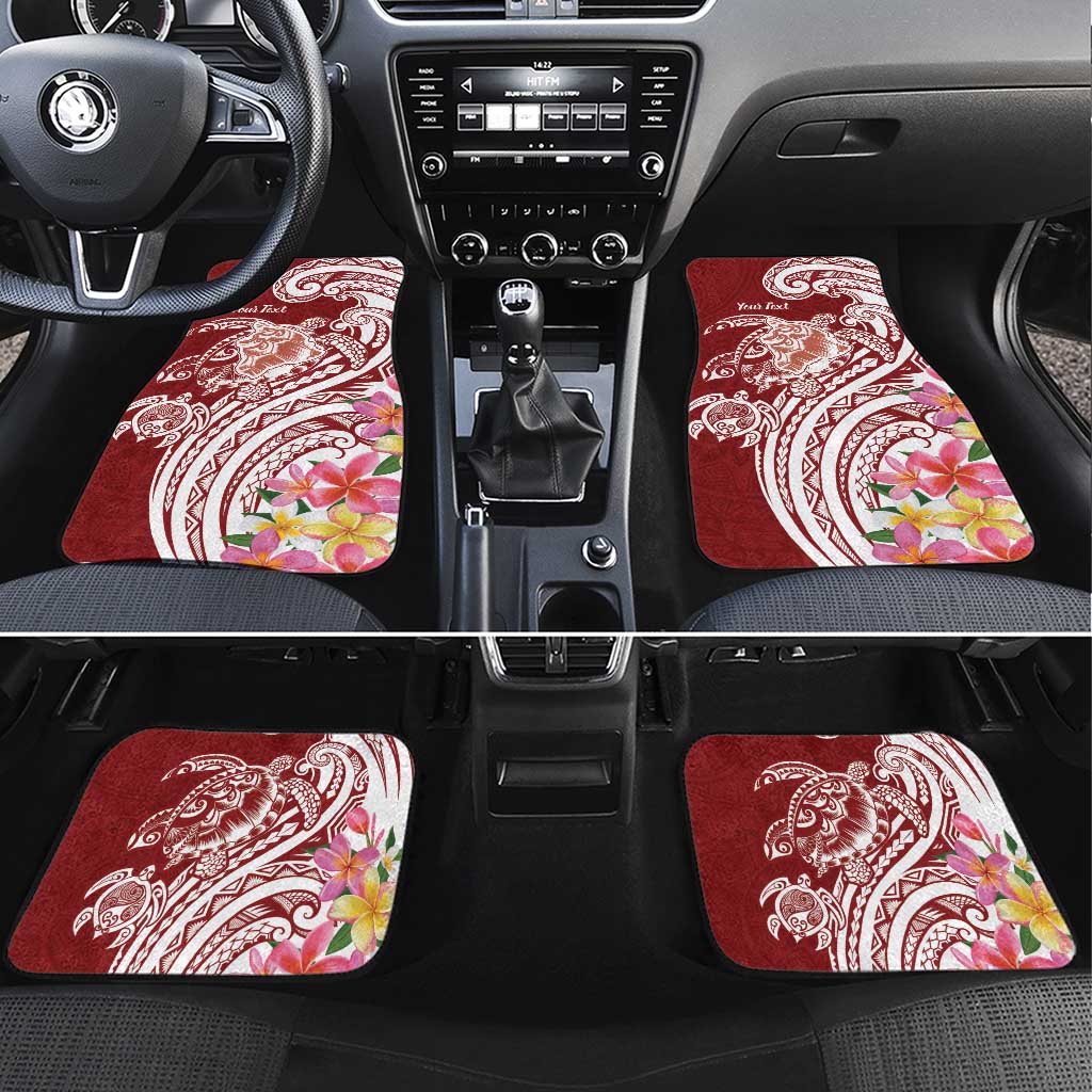Aloha Hawaii Island Personalized Car Mats Crimson Dreamy Turtle