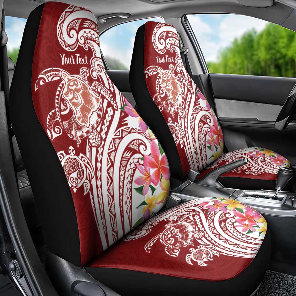 Aloha Hawaii Island Personalized Car Seat Cover Crimson Dreamy Turtle