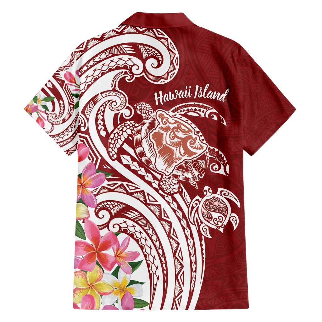 Aloha Hawaii Island Personalized Family Matching Short Sleeve Bodycon Dress and Hawaiian Shirt Crimson Dreamy Turtle