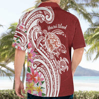 Aloha Hawaii Island Personalized Hawaiian Shirt Crimson Dreamy Turtle