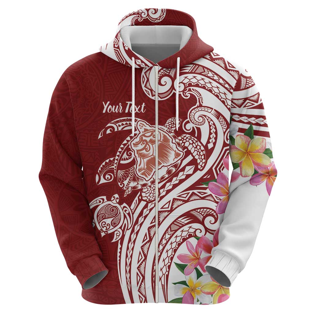 Aloha Hawaii Island Personalized Hoodie Crimson Dreamy Turtle