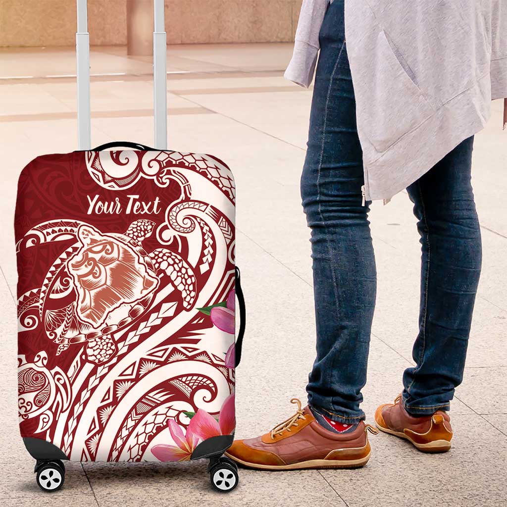Aloha Hawaii Island Personalized Luggage Cover Crimson Dreamy Turtle