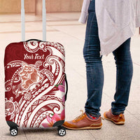 Aloha Hawaii Island Personalized Luggage Cover Crimson Dreamy Turtle