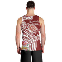 Aloha Hawaii Island Personalized Men Tank Top Crimson Dreamy Turtle